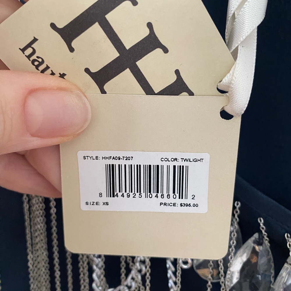 NWT- Haute Hippie silk bejeweled twilight mini